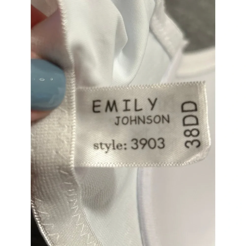 EMILY JOHNSON White Lace Padded Underwire Full Coverage‎ Bra 38DD Style: 3903